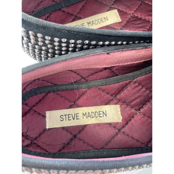 Steve Madden Caviarr Loafers Size 7.5 Studded Leather Slip On Party Evening Wear main image 6